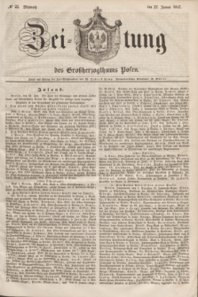 Zeitung des Großherzogthums Posen. 1847, № 22 (27 Januar) + dod.