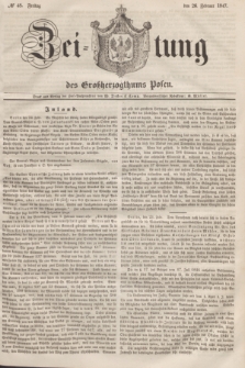 Zeitung des Großherzogthums Posen. 1847, № 48 (26 Februar)
