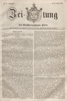 Zeitung des Großherzogthums Posen. 1847, № 73 (27 März) + dod.