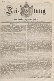 Zeitung des Großherzogthums Posen. 1847, № 208 (7 September) + dod.