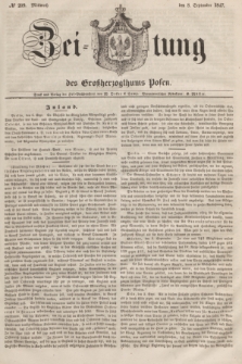 Zeitung des Großherzogthums Posen. 1847, № 209 (8 September) + dod.
