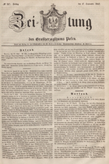 Zeitung des Großherzogthums Posen. 1847, № 217 (17 September)