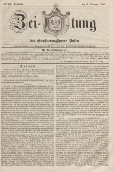 Zeitung des Großherzogthums Posen. 1847, № 228 (30 September) + dod.