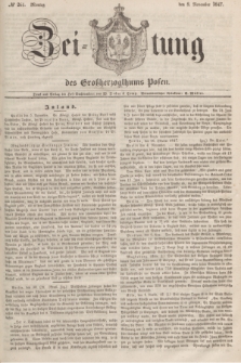 Zeitung des Großherzogthums Posen. 1847, № 261 (8 November) + dod.