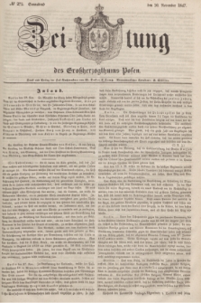 Zeitung des Großherzogthums Posen. 1847, № 272 (20 November) + dod.