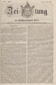 Zeitung des Großherzogthums Posen. 1847, № 273 (22 November) + dod.