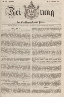 Zeitung des Großherzogthums Posen. 1847, № 278 (27 November) + dod.
