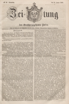 Zeitung des Großherzogthums Posen. 1848, № 16 (20 Januar)