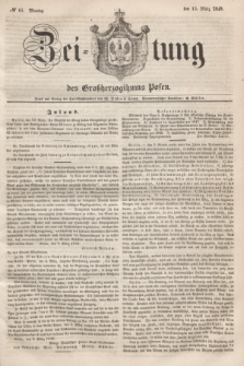 Zeitung des Großherzogthums Posen. 1848, № 61 (13 März) + dod.