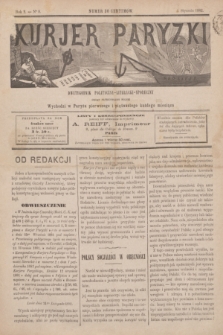 Kurjer Paryzki : dwutygodnik polityczny- literacki- społeczny : organ patrjotyczny polski. R.2, Nº 8 (1 stycznia 1882)