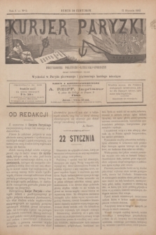 Kurjer Paryzki : dwutygodnik polityczny- literacki- społeczny : organ patrjotyczny polski. R.2, Nº 9 (15 stycznia 1882)
