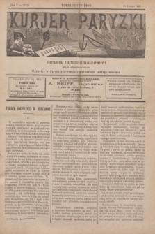 Kurjer Paryzki : dwutygodnik polityczny- literacki- społeczny : organ patrjotyczny polski. R.2, Nº 10 (1 lutego 1882)