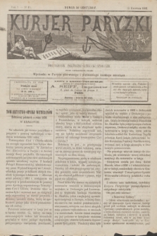 Kurjer Paryzki : dwutygodnik polityczny- literacki- społeczny : organ patrjotyczny polski. R.2, Nº 15 (15 kwietnia 1882)