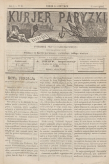 Kurjer Paryzki : dwutygodnik polityczny- literacki- społeczny : organ patrjotyczny polski. R.2, Nº 19 (15 czerwca 1882)