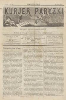 Kurjer Paryzki : dwutygodnik polityczny- literacki- społeczny : organ patrjotyczny polski. R.2, Nº 20 (1 lipca 1882)
