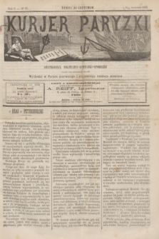 Kurjer Paryzki : dwutygodnik polityczny- literacki- społeczny : organ patrjotyczny polski. R.2, Nº 25 (15 września 1882)