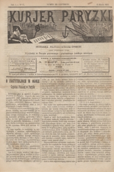 Kurjer Paryzki : dwutygodnik polityczny- literacki- społeczny : organ patrjotyczny polski. R.3, Nº 37 (15 marca 1883)