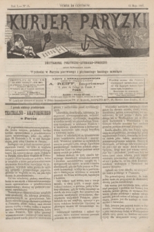 Kurjer Paryzki : dwutygodnik polityczny- literacki- społeczny : organ patrjotyczny polski. R.3, Nº 41 (15 maja 1883)