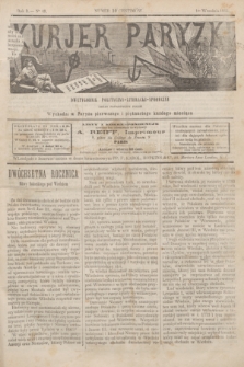 Kurjer Paryzki : dwutygodnik polityczny- literacki- społeczny : organ patrjotyczny polski. R.3, Nº 48 (1 września 1883)