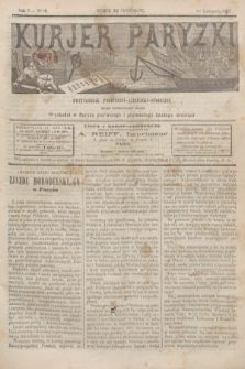 Kurjer Paryzki : dwutygodnik polityczny- literacki- społeczny : organ patrjotyczny polski. R.3, Nº 52 (1 listopada 1883)