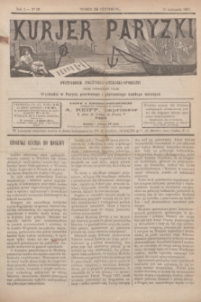 Kurjer Paryzki : dwutygodnik polityczny- literacki- społeczny : organ patrjotyczny polski. R.3, Nº 53 (15 listopada 1883)