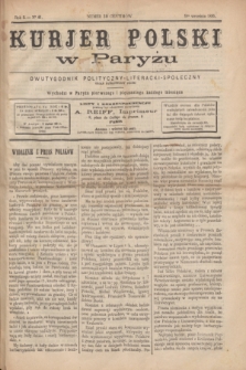 Kurjer Polski w Paryżu : dwutygodnik polityczny- literacki- społeczny : organ patrjotyczny polski. R.5, Nº 41 (1 września 1885)