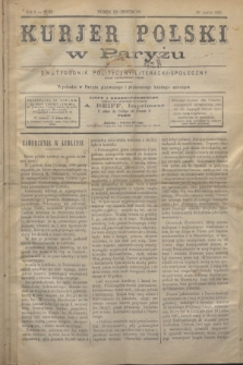 Kurjer Polski w Paryżu : dwutygodnik polityczny- literacki- społeczny : organ patrjotyczny polski. R.6, Nº 53 (1 marca 1886)