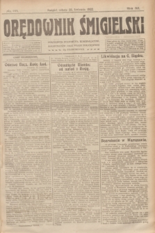 Orędownik Śmigielski. R.32, nr 93 (22 kwietnia 1922)