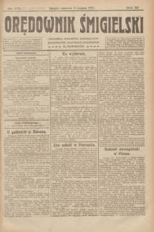 Orędownik Śmigielski. R.32, nr 175 (3 sierpnia 1922)