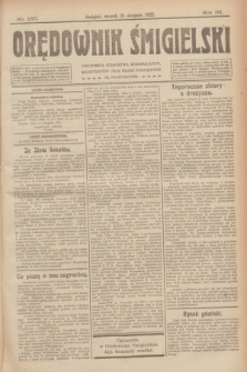 Orędownik Śmigielski. R.32, nr 185 (15 sierpnia 1922)
