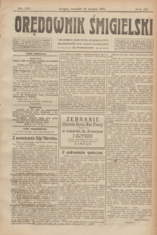 Orędownik Śmigielski. R.32, nr 197 (31 sierpnia 1922)