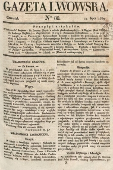 Gazeta Lwowska. 1839, nr 80