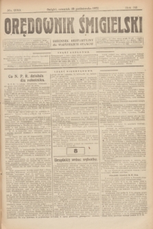 Orędownik Śmigielski : dziennik bezpartyjny dla wszystkich stanów. R.32, nr 239 (19 października 1922)