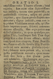 Mercurius Sarmatiae extra fines patriae ei intra eos disrtus, sive orationes [...] Georgij, ducis in Ossolin [...] quas magni legati charactere instructus, ad varios principes Europae habuit, in gratiam rhetorum academicorum Palaemoniae Universitatis reimpressae. His adiectus Panegyricus Latini Pacati ad Theodosium imperatorem