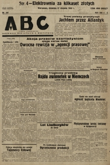 ABC : pismo codzienne : informuje wszystkich o wszystkiem. 1933, nr 247 |PDF|
