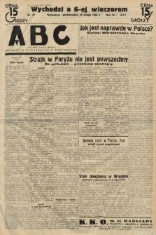 ABC : pismo codzienne : informuje wszystkich o wszystkiem. 1934, nr 42 |PDF|