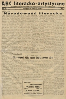 ABC Literacko-Artystyczne : stały dodatek tygodniowy. 1934, nr 4 |PDF|