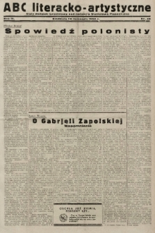 ABC Literacko-Artystyczne : stały dodatek tygodniowy. 1934, nr 49 |PDF|