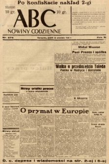 ABC : nowiny codzienne. 1936, nr 276 [ocenzurowany] |PDF|