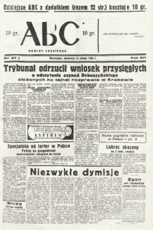 ABC : nowiny codzienne. 1938, nr 47 A |PDF|