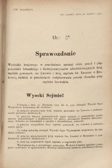 [Kadencja VIII, sesja III, al. 55] Alegata do Sprawozdań Stenograficznych z Trzeciej Sesyi Ósmego Peryodu Sejmu Krajowego Królestwa Galicyi i Lodomeryi wraz z Wielkiem Księstwem Krakowskiem z roku 1907. Alegat 55