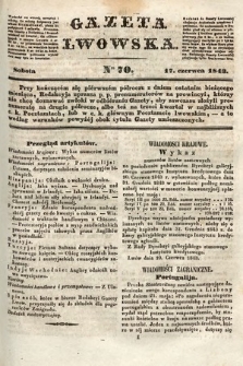 Gazeta Lwowska. 1843, nr 70