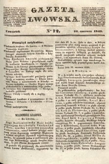 Gazeta Lwowska. 1843, nr 72