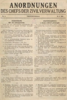 Anordnungen des Chefs der Zivilverwaltung. 1939, nr 2 |PDF|