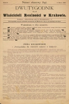 Dwutygodnik dla Właścicieli Realności w Krakowie. 1890, nr okazowy 2 |PDF|