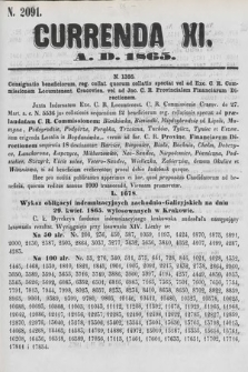 Currenda. 1865, kurenda 11 |PDF|