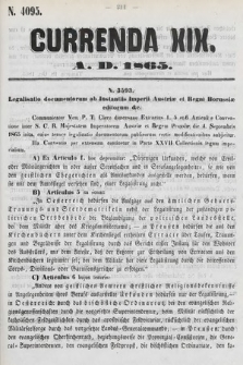 Currenda. 1865, kurenda 19 |PDF|