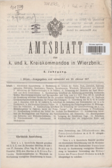 Amtsblatt des k. u. k. Kreiskommandos in Wierzbnik. Jg.3, Stück 1 (20. Jänner 1917)