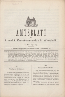 Amtsblatt des k. u. k. Kreiskommandos in Wierzbnik. Jg.3, Stück 9 (1. September 1917)