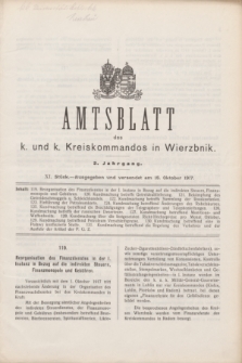 Amtsblatt des k. u. k. Kreiskommandos in Wierzbnik. Jg.3, Stück 11 (15 Oktober 1917)